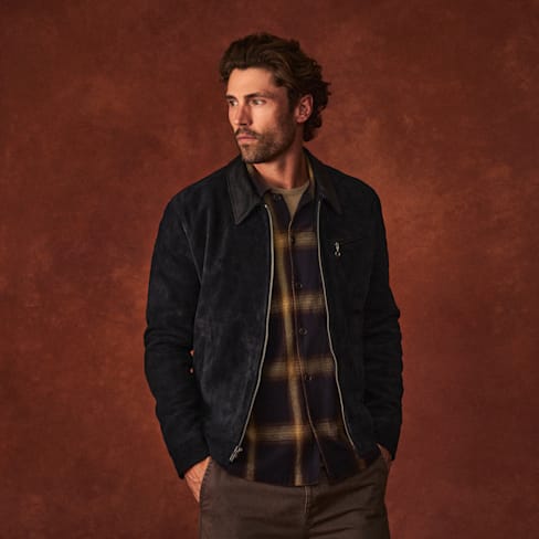 Schott NYC The Roughout Leather Rancher Jacket | Men's Suede