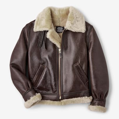 Schott NYC Mens 257S B 3 Sheepskin Bomber Jacket 38
