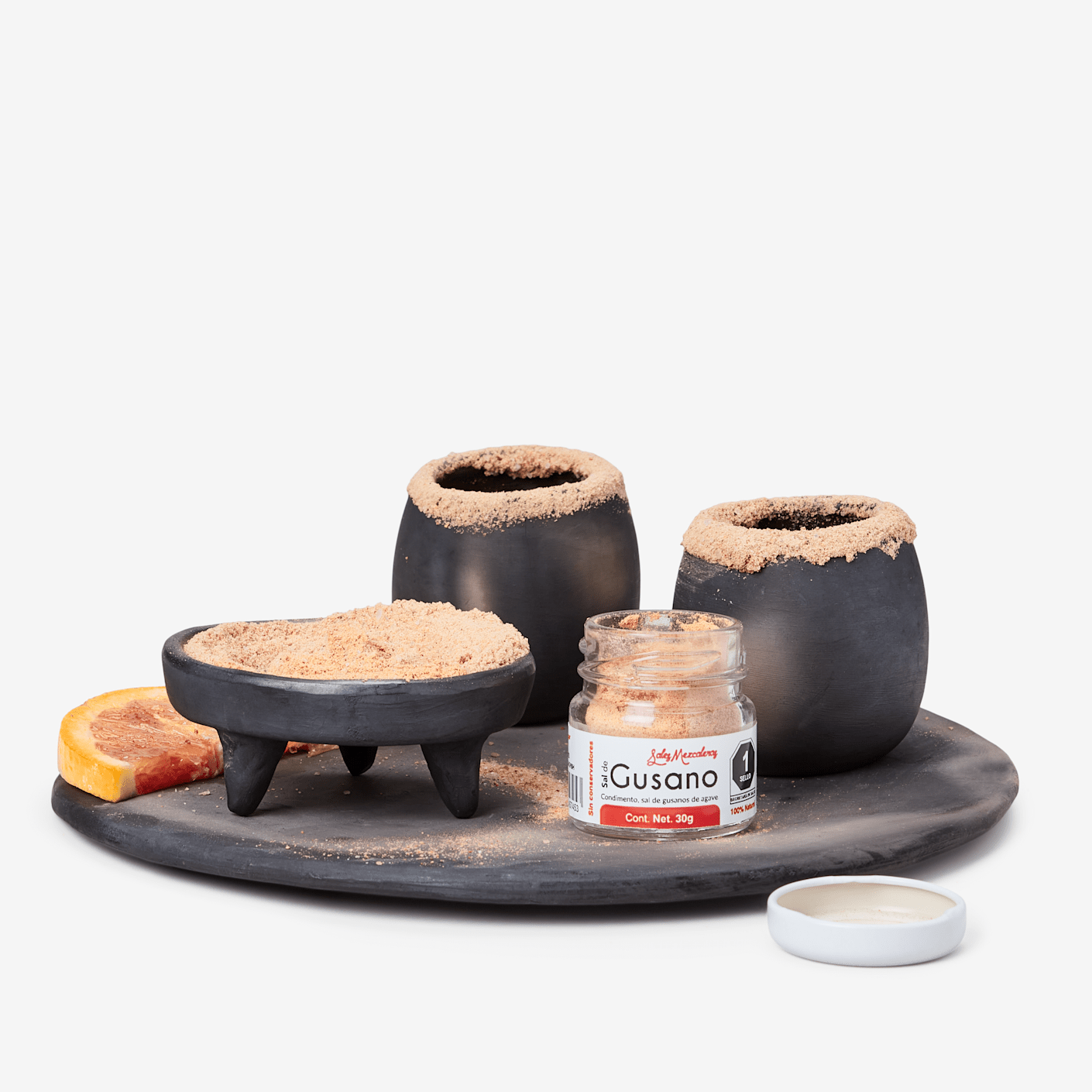 Mezcal for Life Black Clay Serving Set Bespoke Post