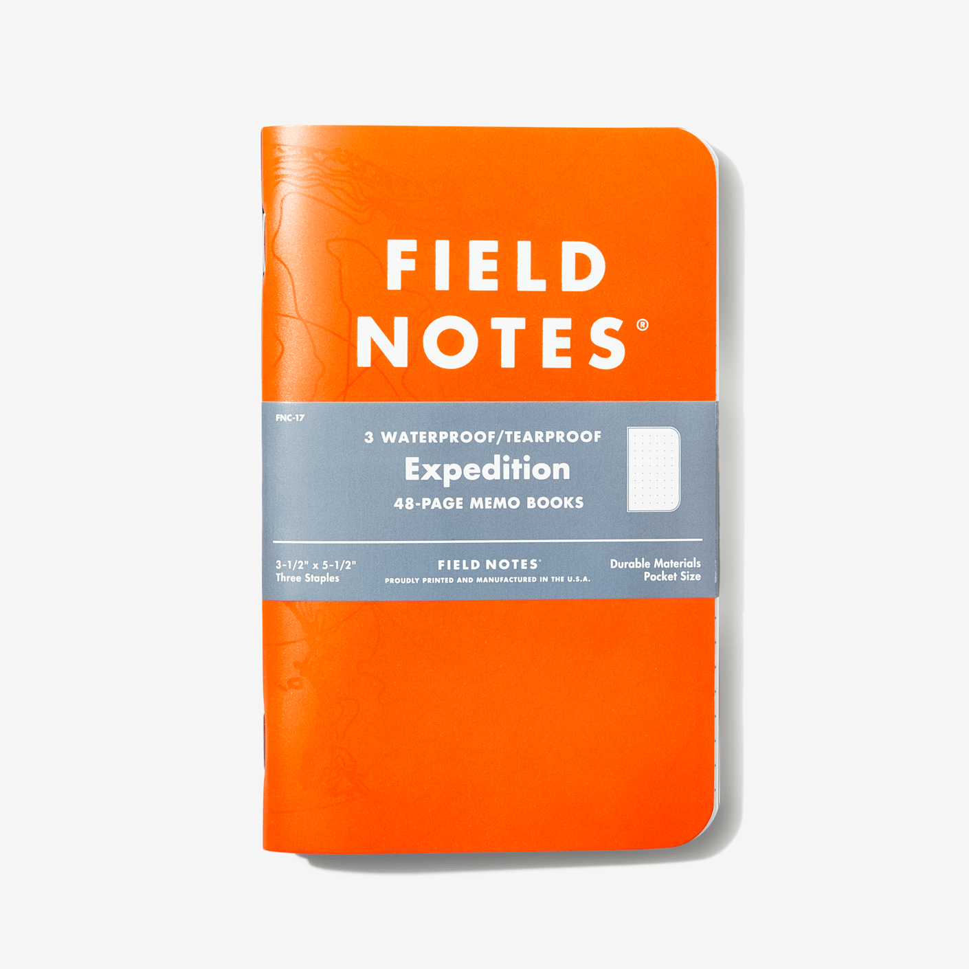 Field Notes Set of 3 Waterproof Expedition Pocket Notebooks Bespoke Post