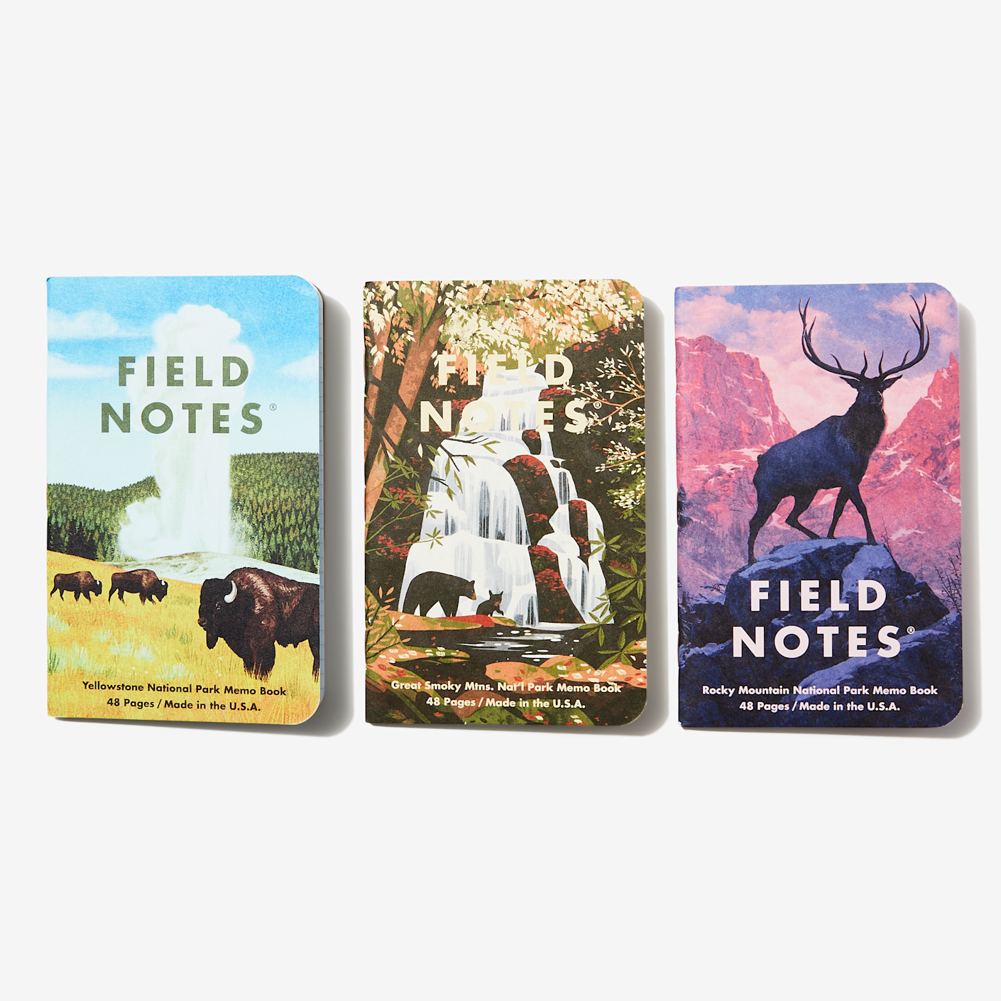Field Notes Set of 3 Pocket Notebooks: Rocky Mountain – Great Smoky ...