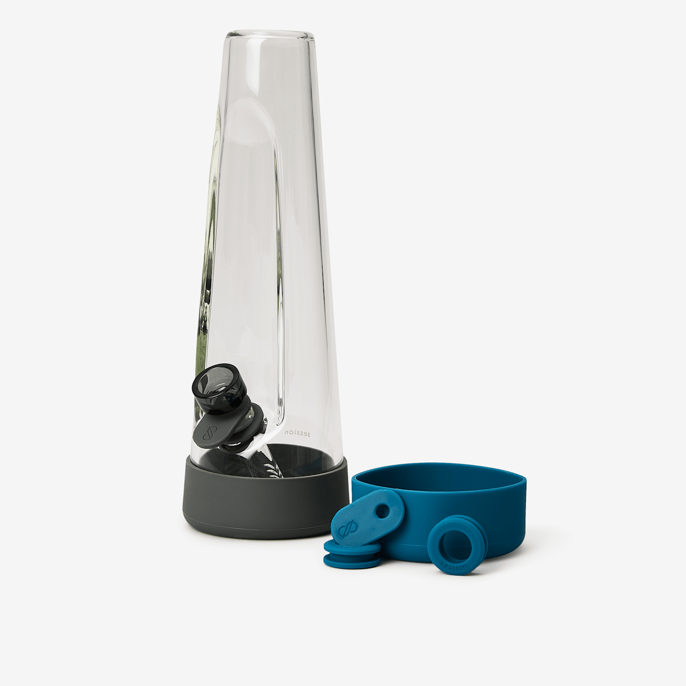 Session Goods Glass Tabletop Water Pipe & Interchangeable Silicone Accessories | Bespoke Post