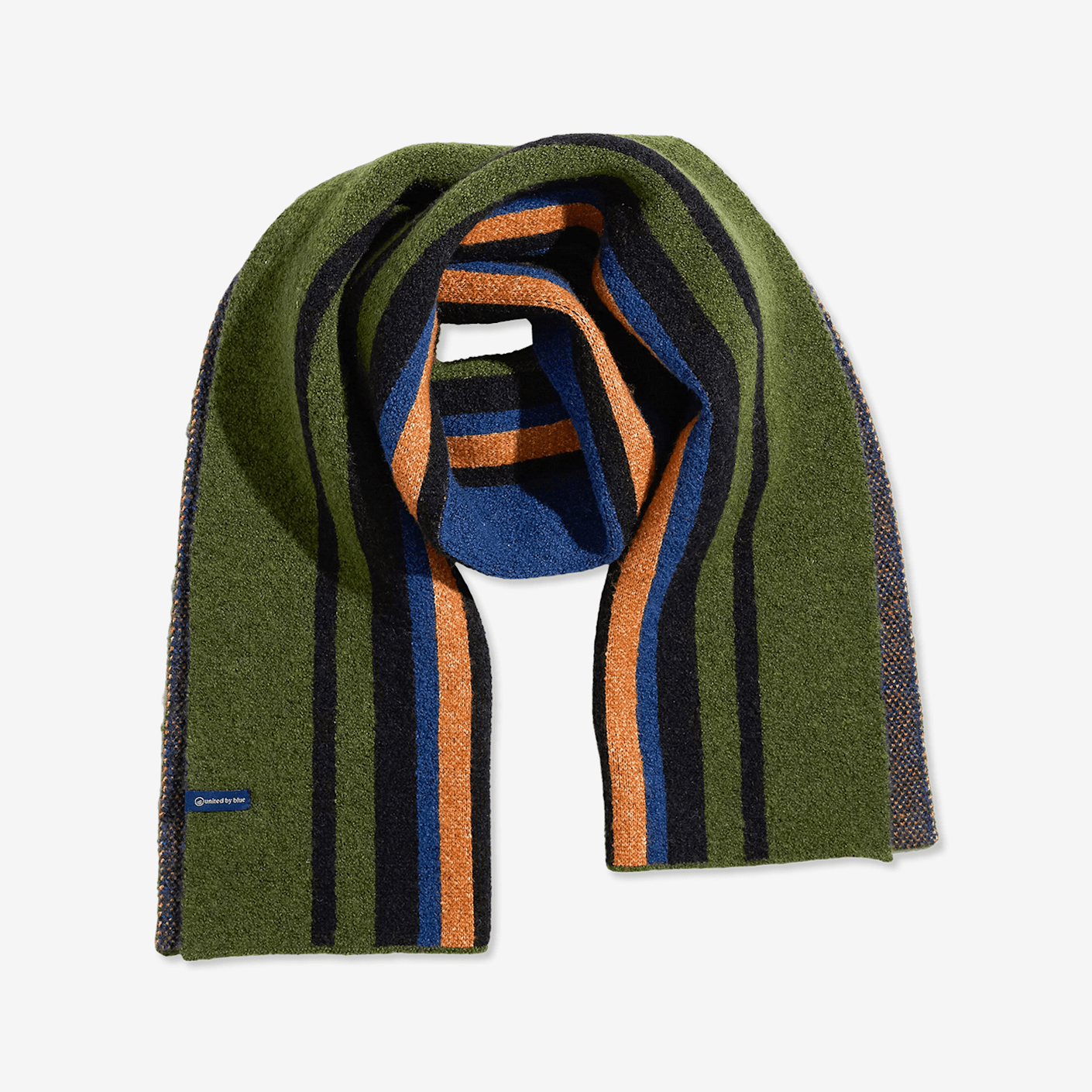 United By Blue Horizontal Stripe Recycled Scarf | Bespoke Post