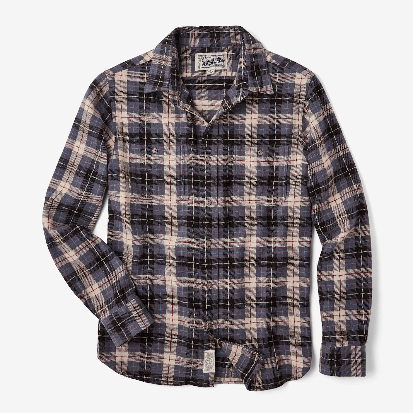 Schott NYC Plaid Cotton Flannel Shirt Bespoke Post