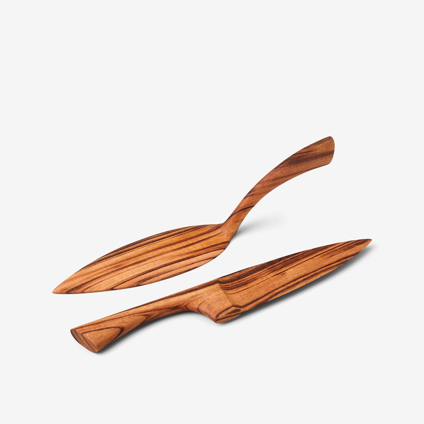 Wooden Server & Knife Set