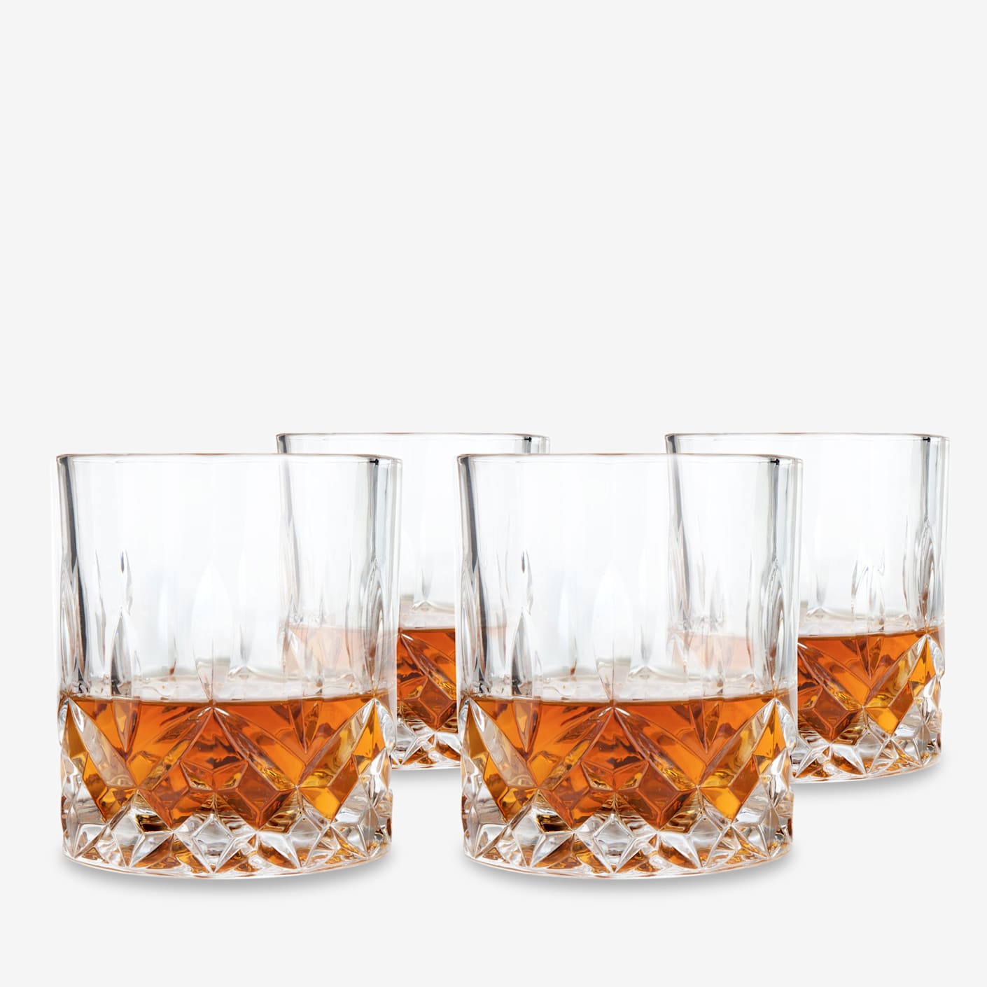 Viski Admiral Vintage Style Crystal Tumblers - Set of 4