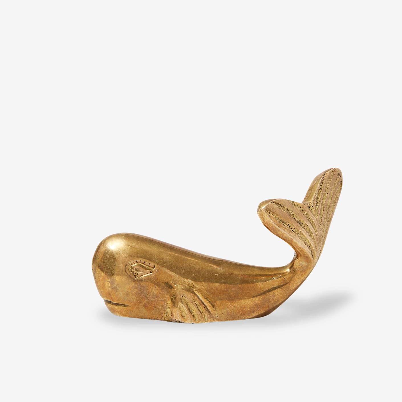 Brass Whale Paperweight