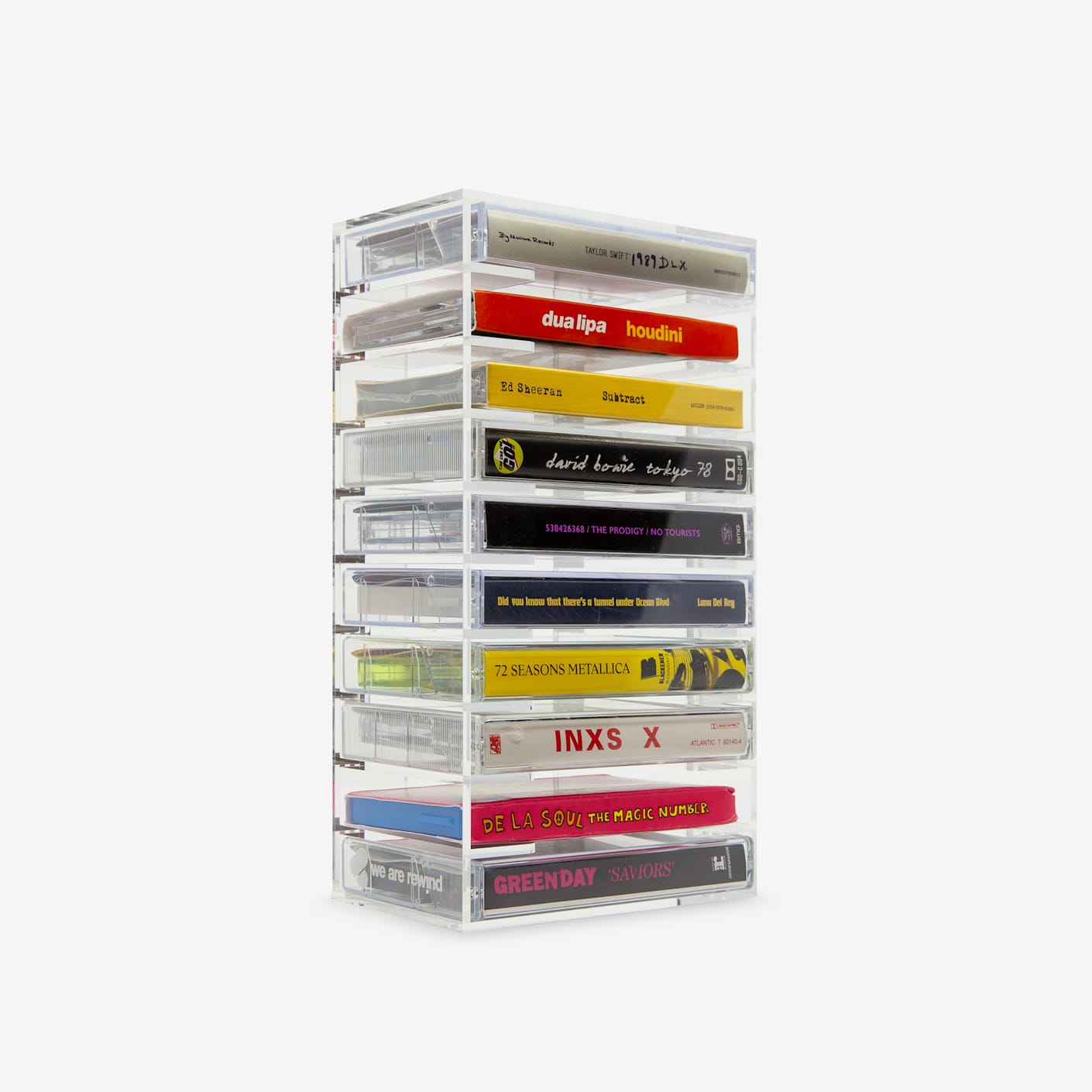 We Are Rewind Cassette Rack | Acrylic Cassette Tape Storage Rack ...
