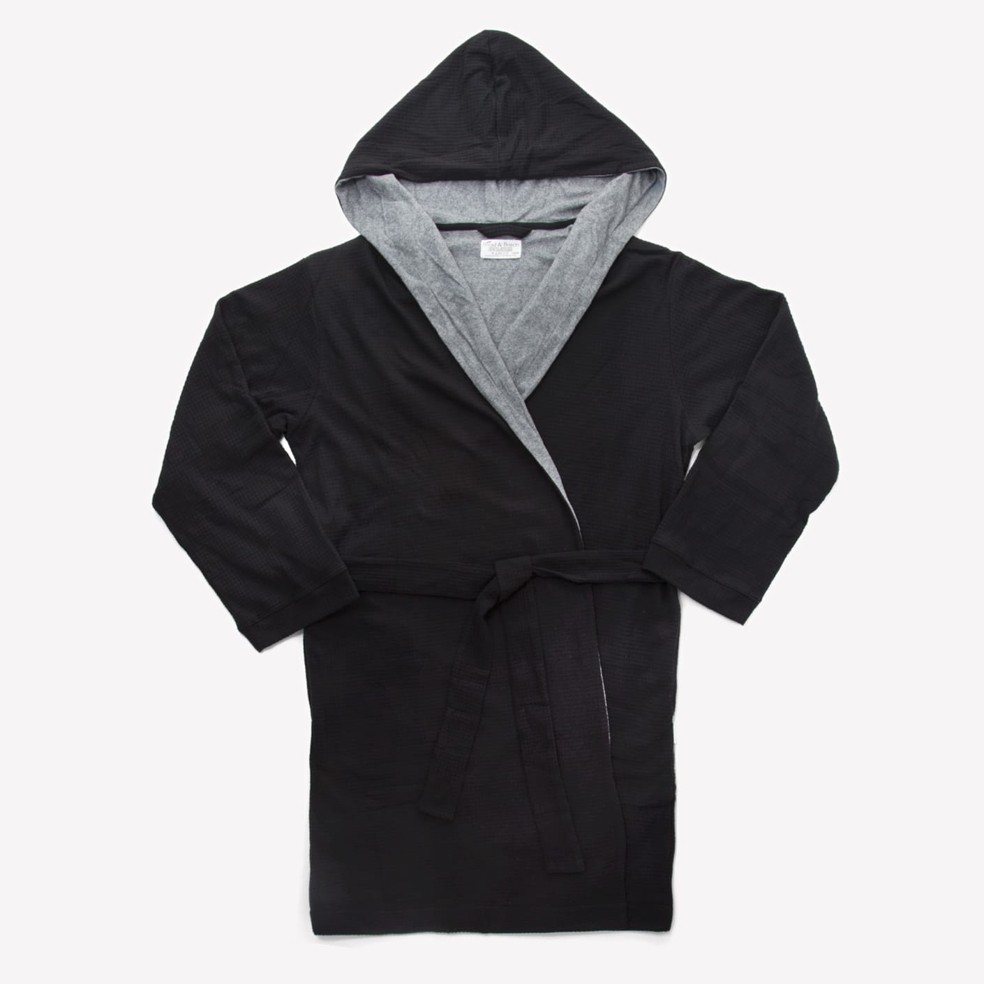 Bread & Boxers Hooded Robe Black Bespoke Post