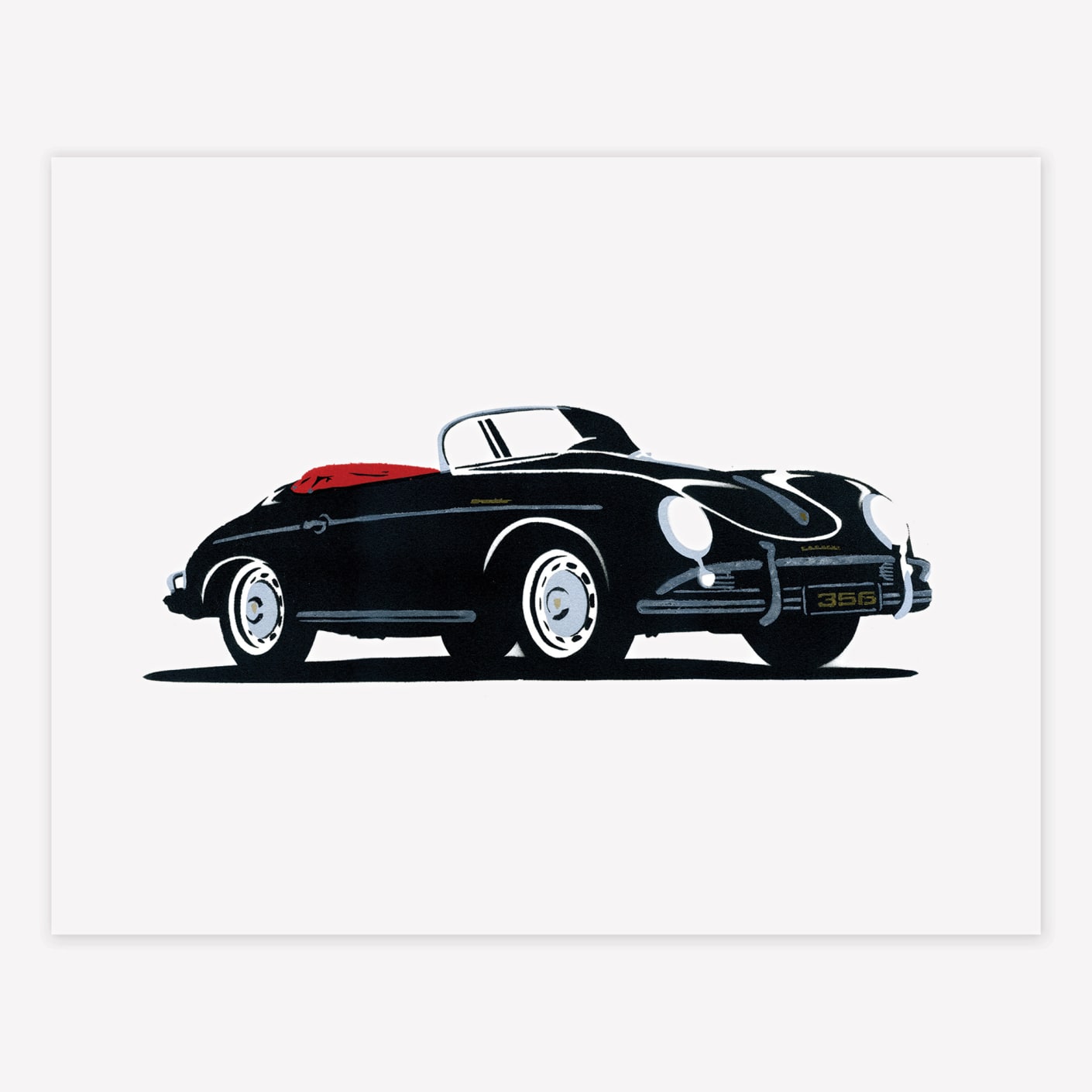 Gold Lettering & Emblem Kit For Porsche 356 A Speedster Hood