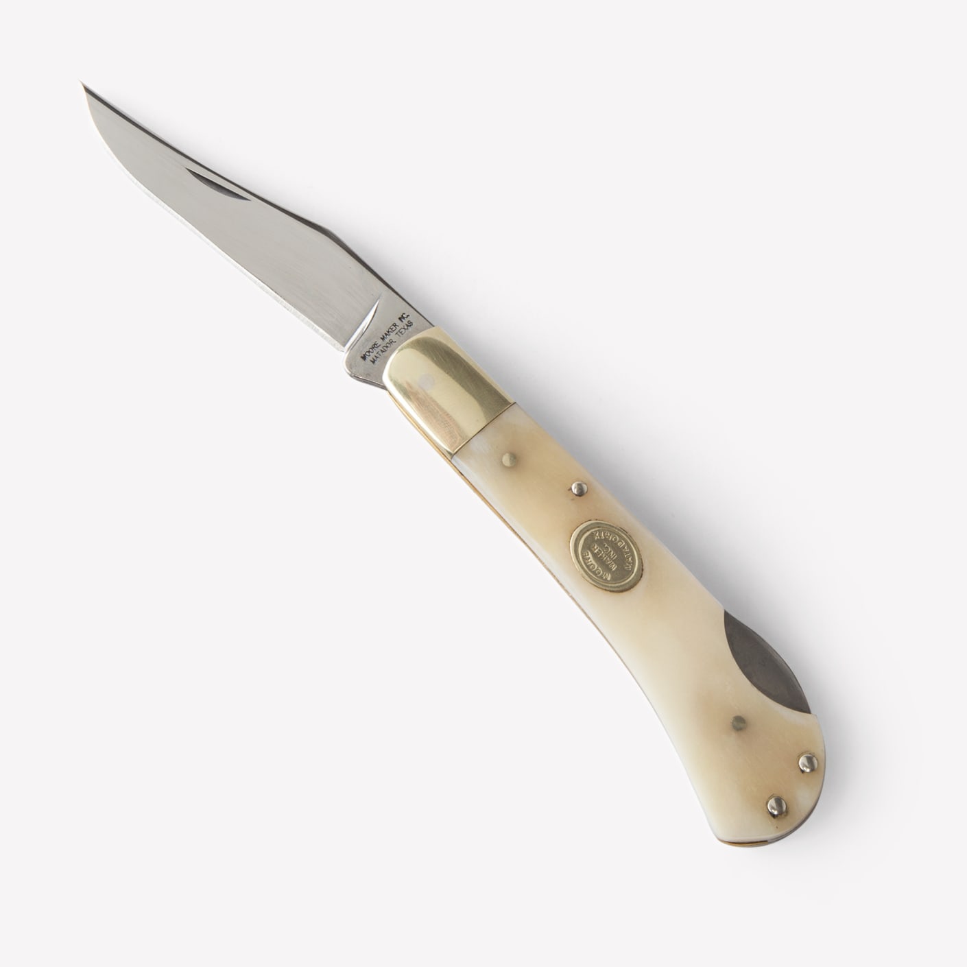 Moore Maker One Blade Lockback Knife Bone Handle Bespoke Post