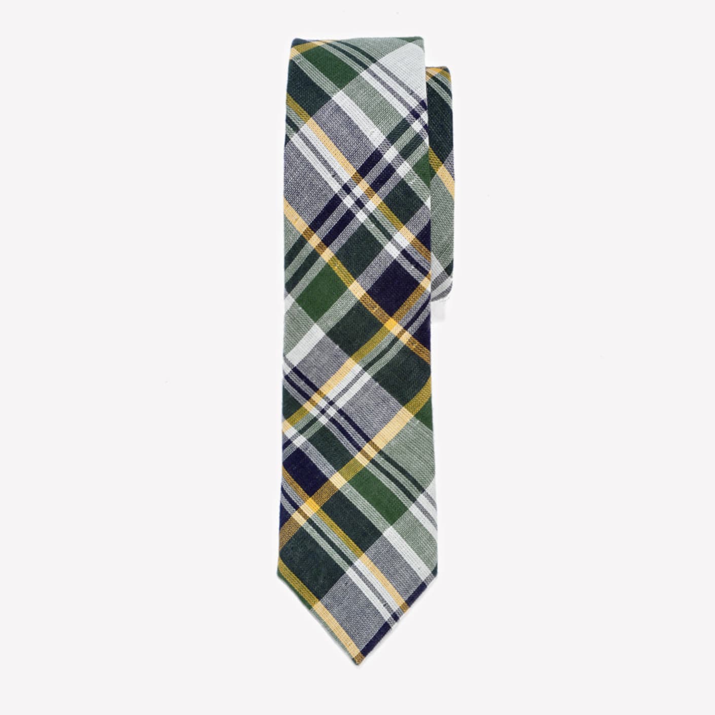 spectre-co-green-plaid-linen-tie-bespoke-post