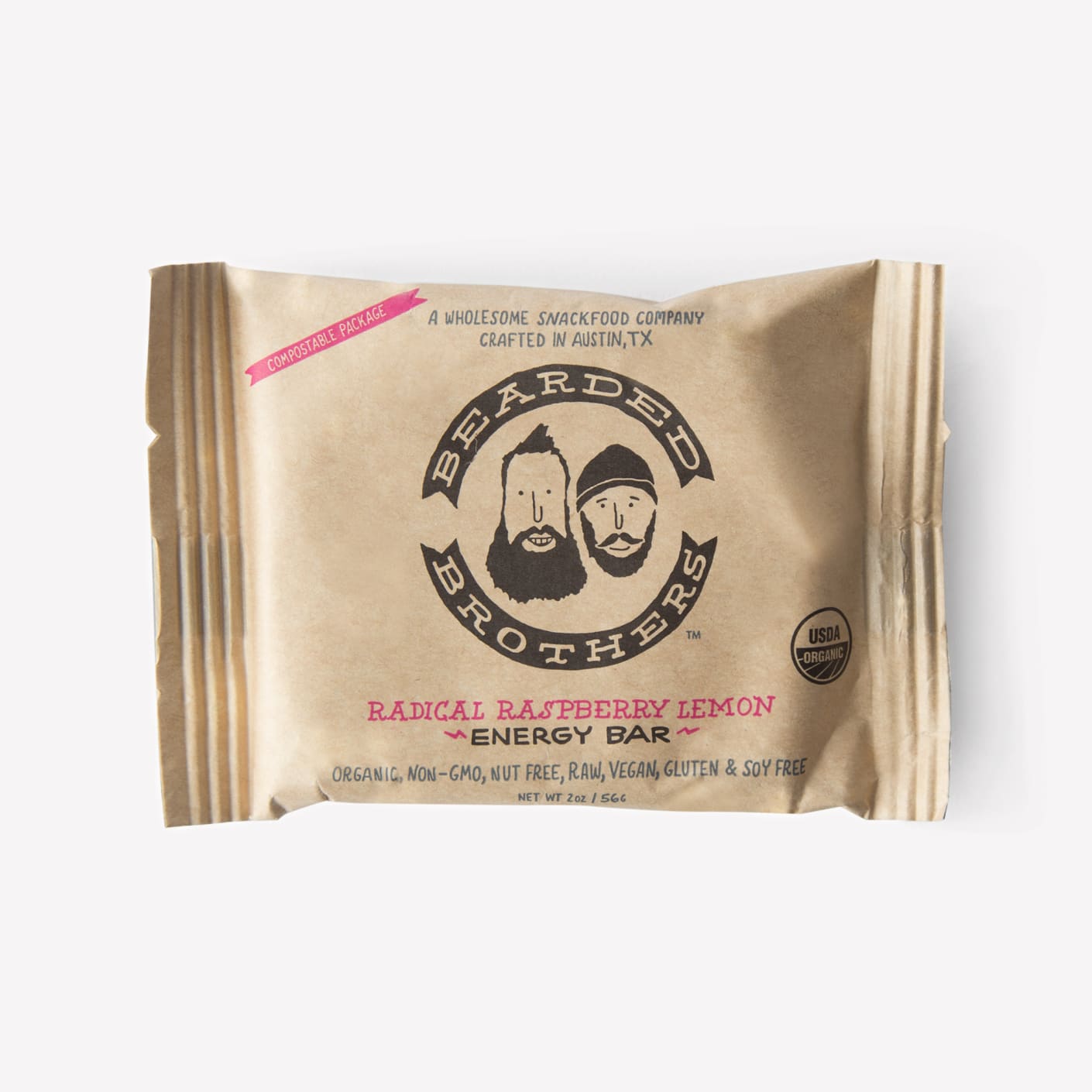 Radical Raspberry Bearded Brothers Organic Energy Bar – Radical Raspberry – Pack of Four ...