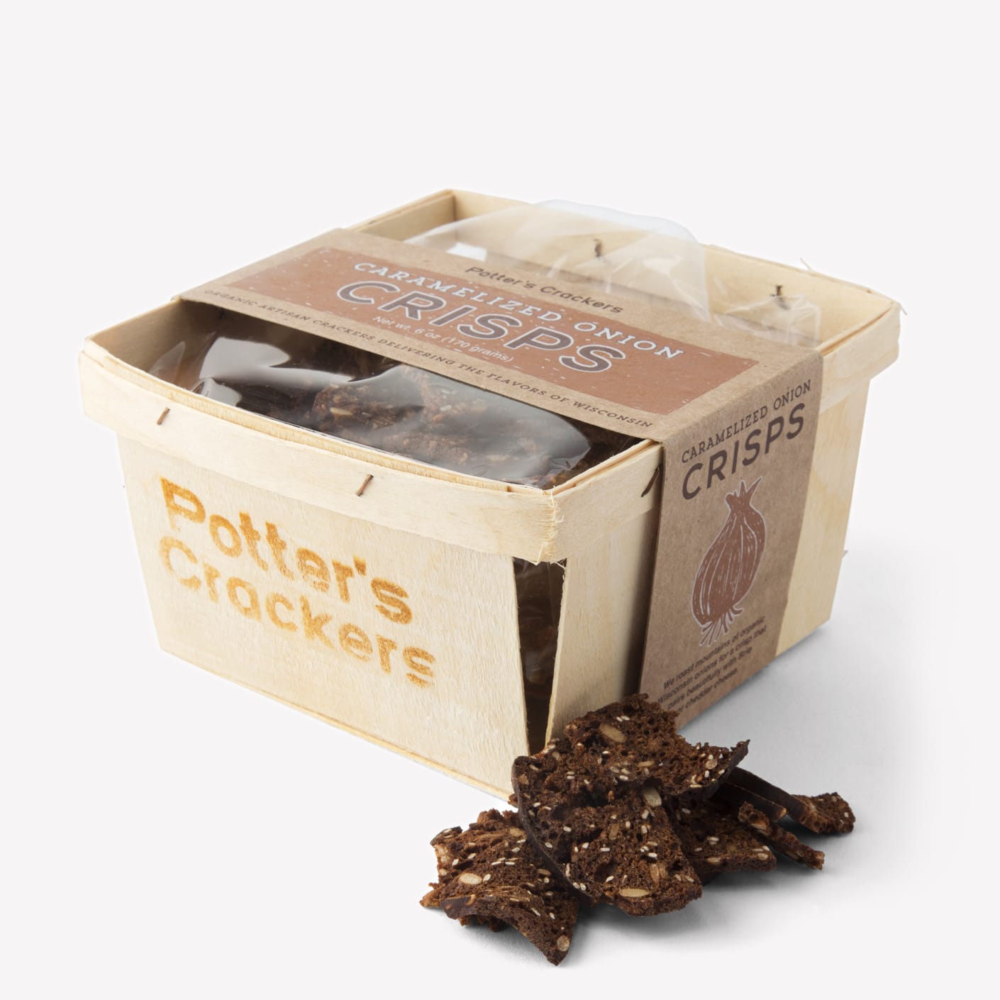 Potter's Crackers Caramelized Onion Crisps Bespoke Post