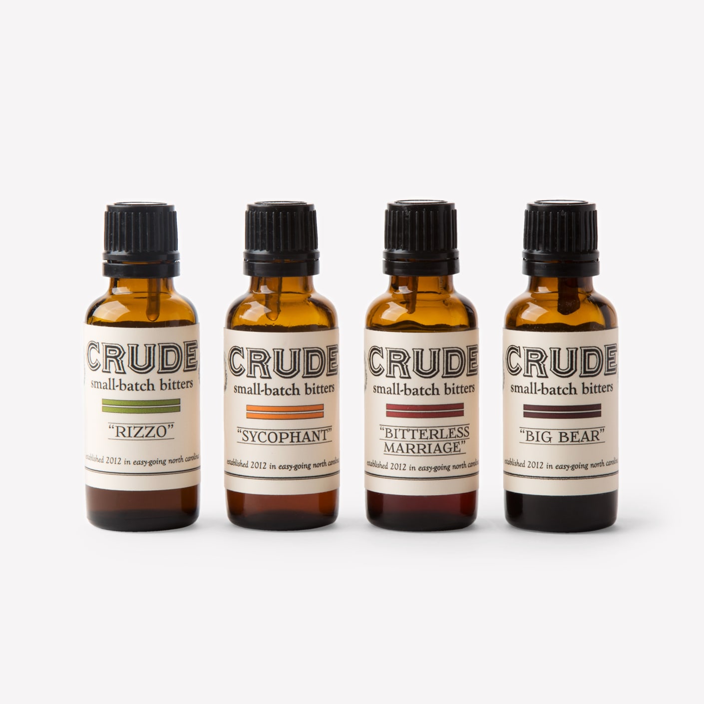 Crude Bitters Crude Bitters Sampler Quartet Bespoke Post