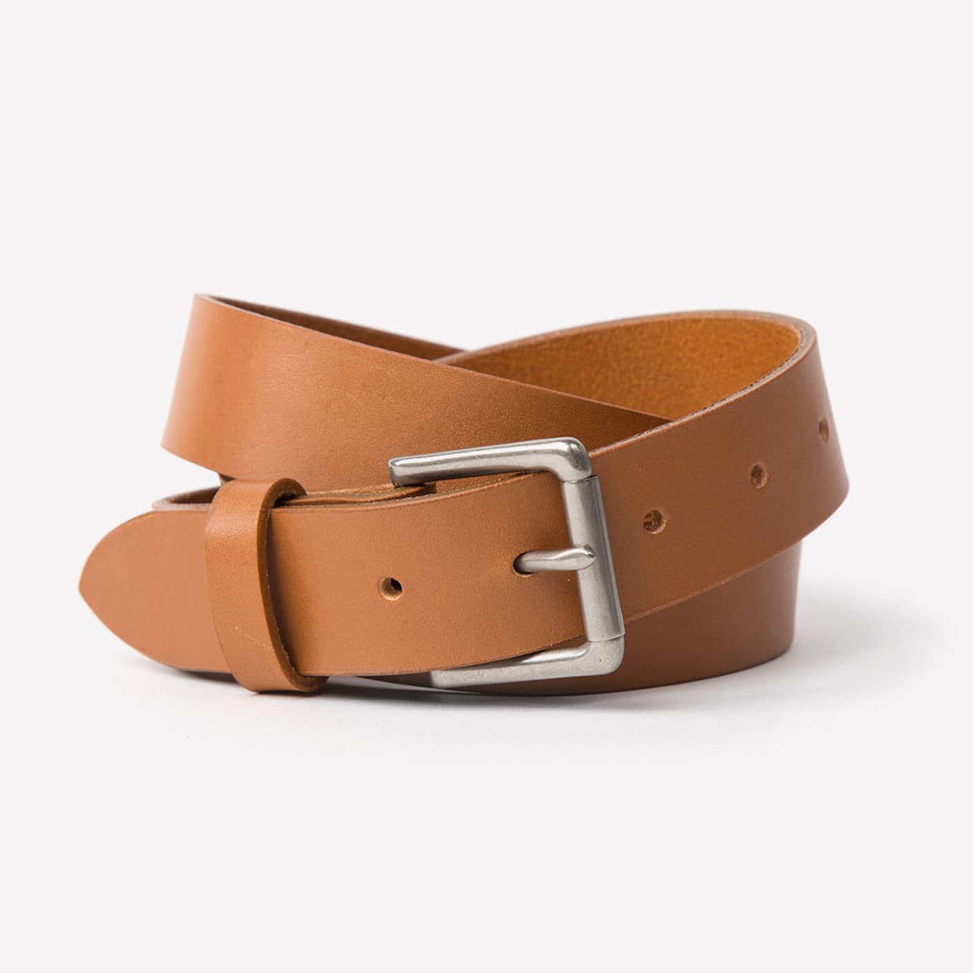 Line of Trade, Veg-Tanned Leather Belt, Saddle