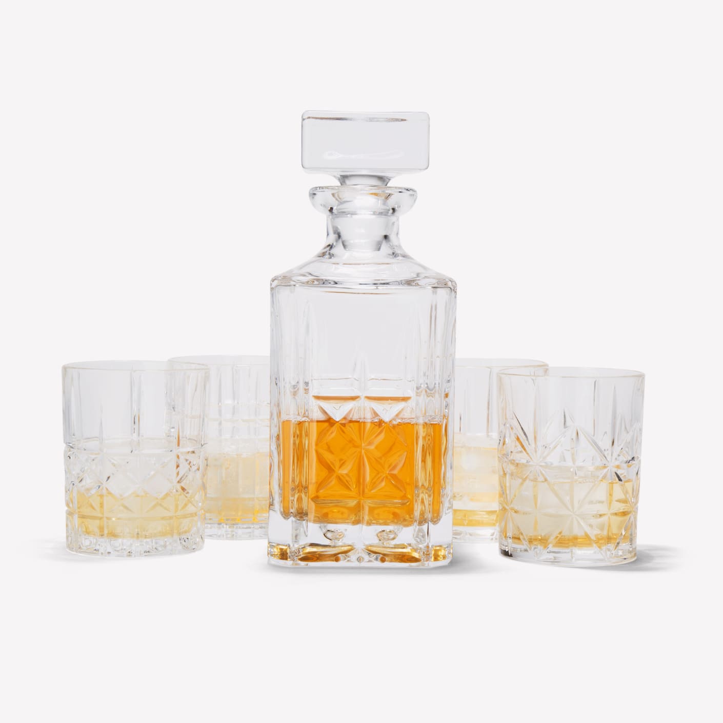 Nachtmann Highland Whisky Decanter with Set of Four Tumblers Bespoke Post