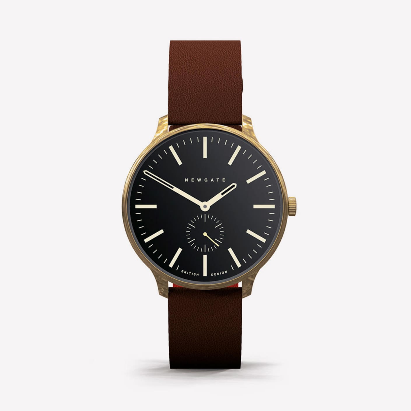 Newgate The Blip Watch – Brown Leather/Black Dial | Bespoke Post