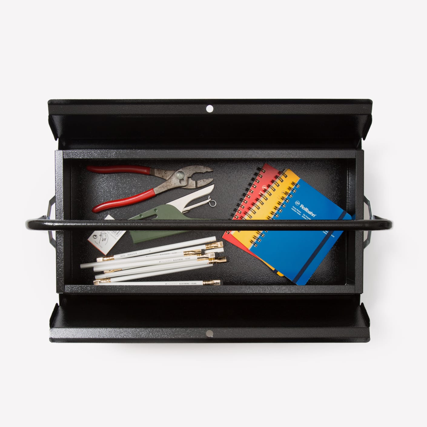 Metalplus Single Layer Metal Toolbox – Black | Bespoke Post
