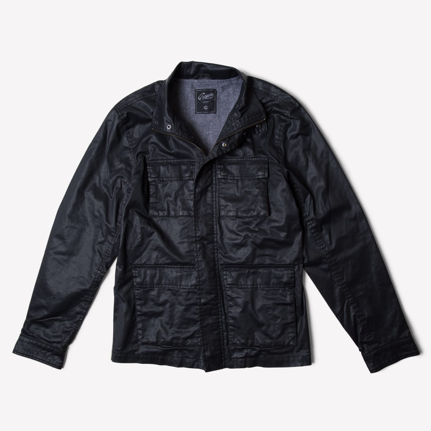 Grayers Edgeware Coated Cotton Moto Jacket Bespoke Post