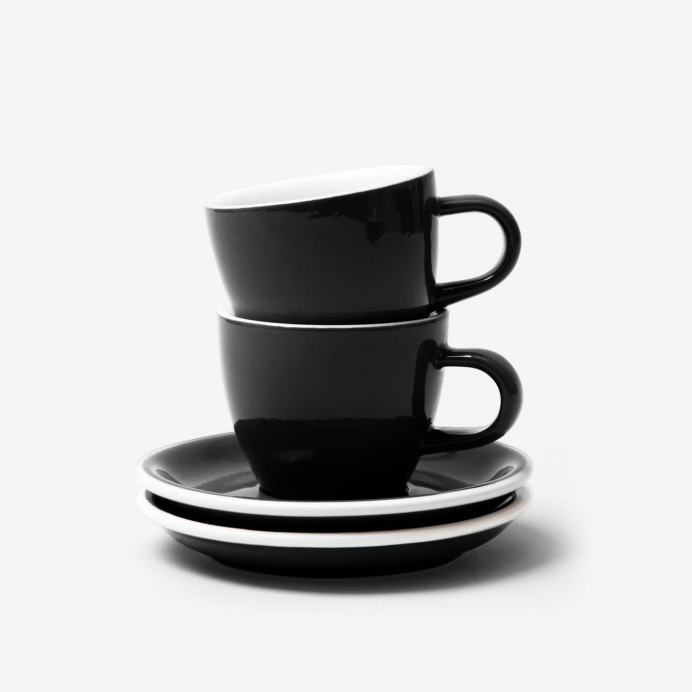Acme & Co Espresso Cup & Saucer Set of 2 Black Bespoke Post