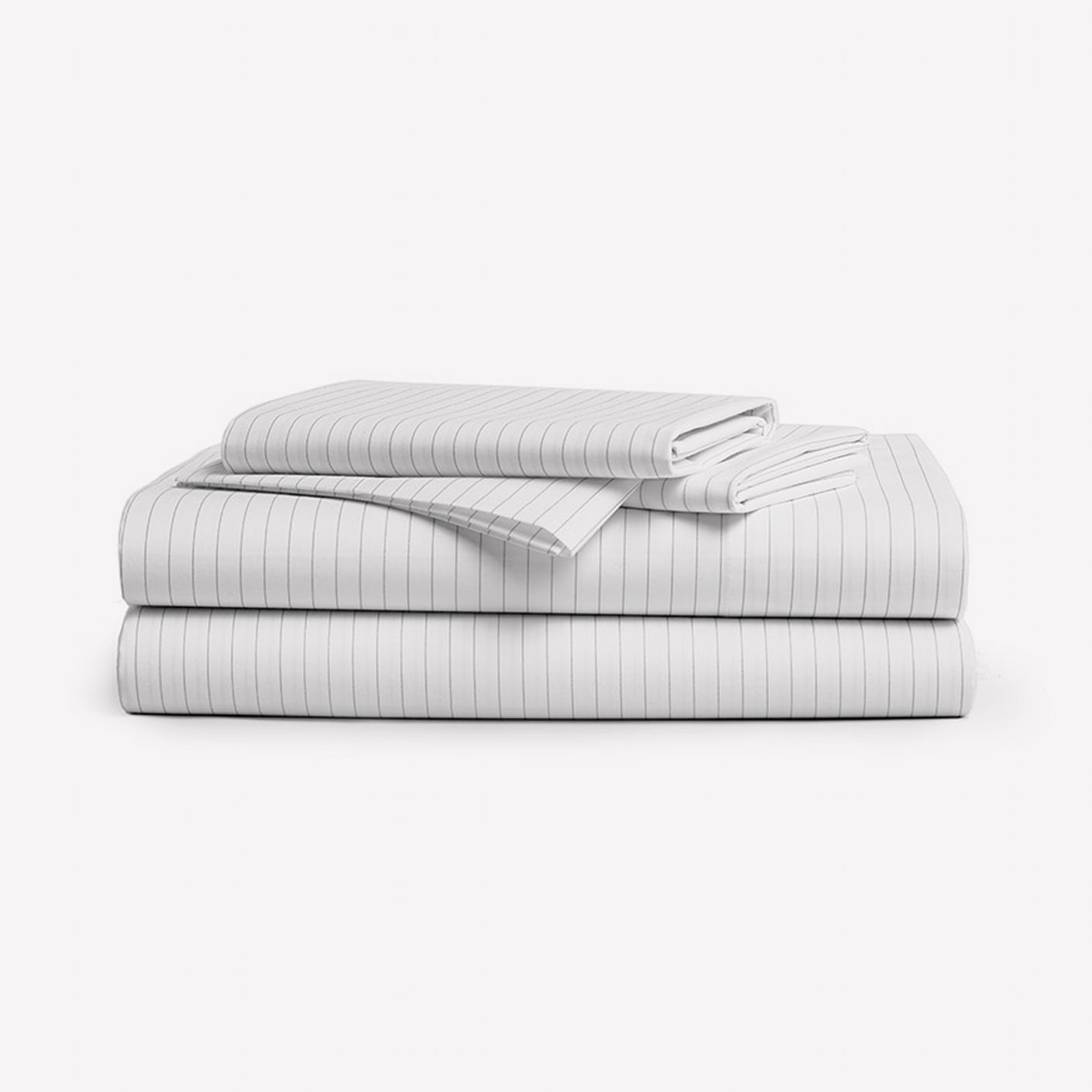Brooklinen Sateen Sheets Core Set Smoke Stripe Bespoke Post
