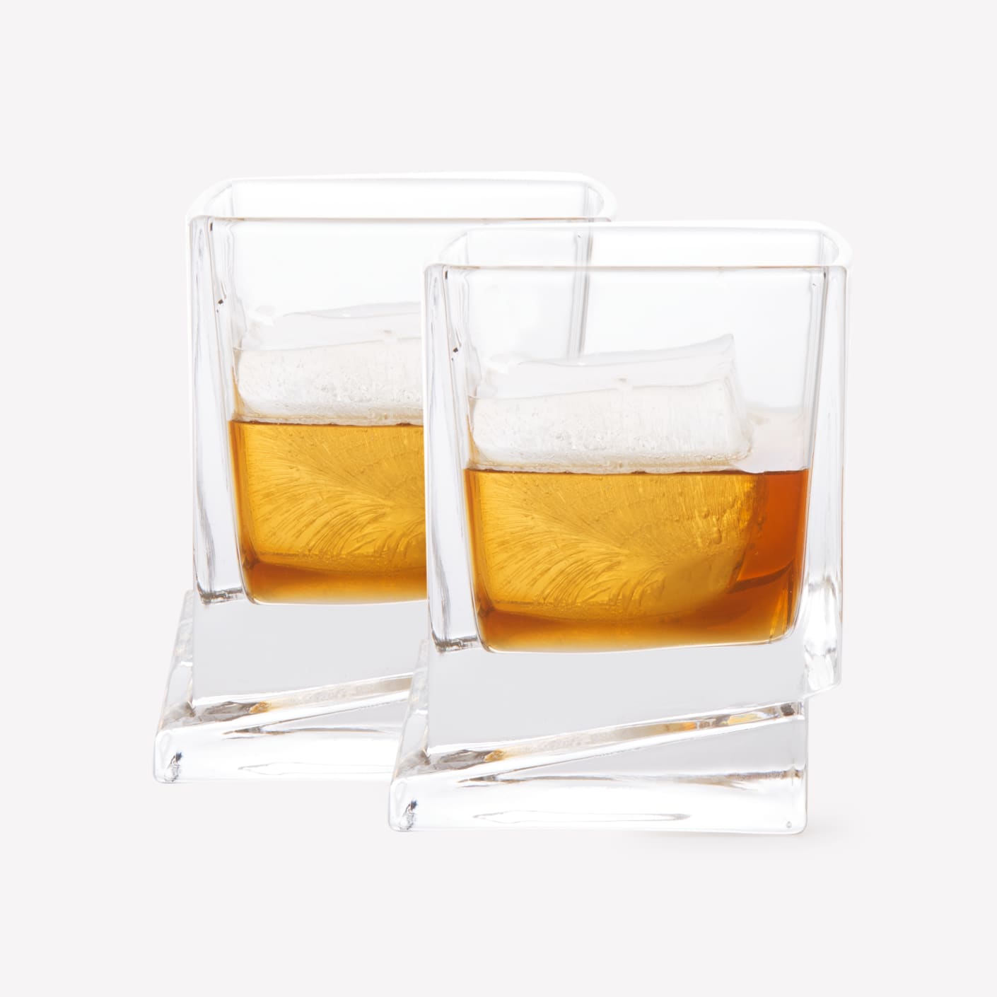 Verres à Whisky Carrés JoyJolt Carre - Lot De 2, 283,5 G, Ultra Transparents, Lave-vaisselle
