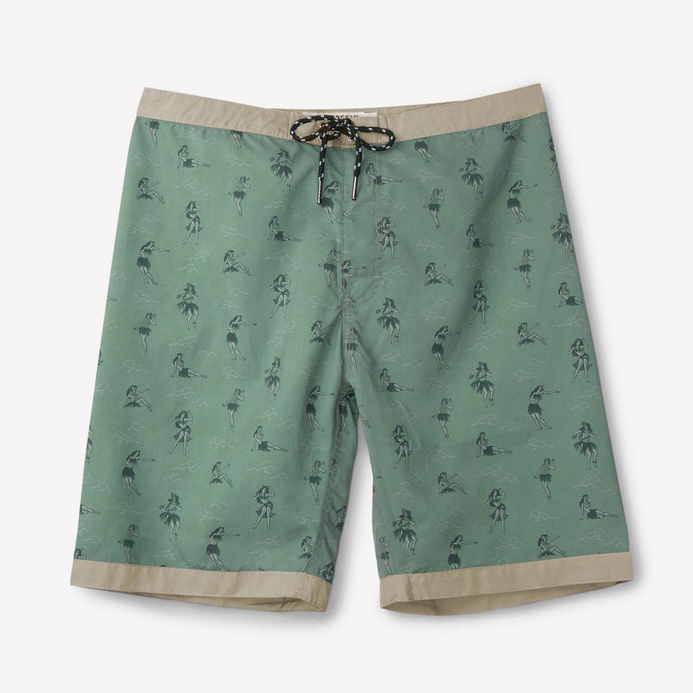 Iron & Resin Haole Boardshort, Kelp Bespoke Post