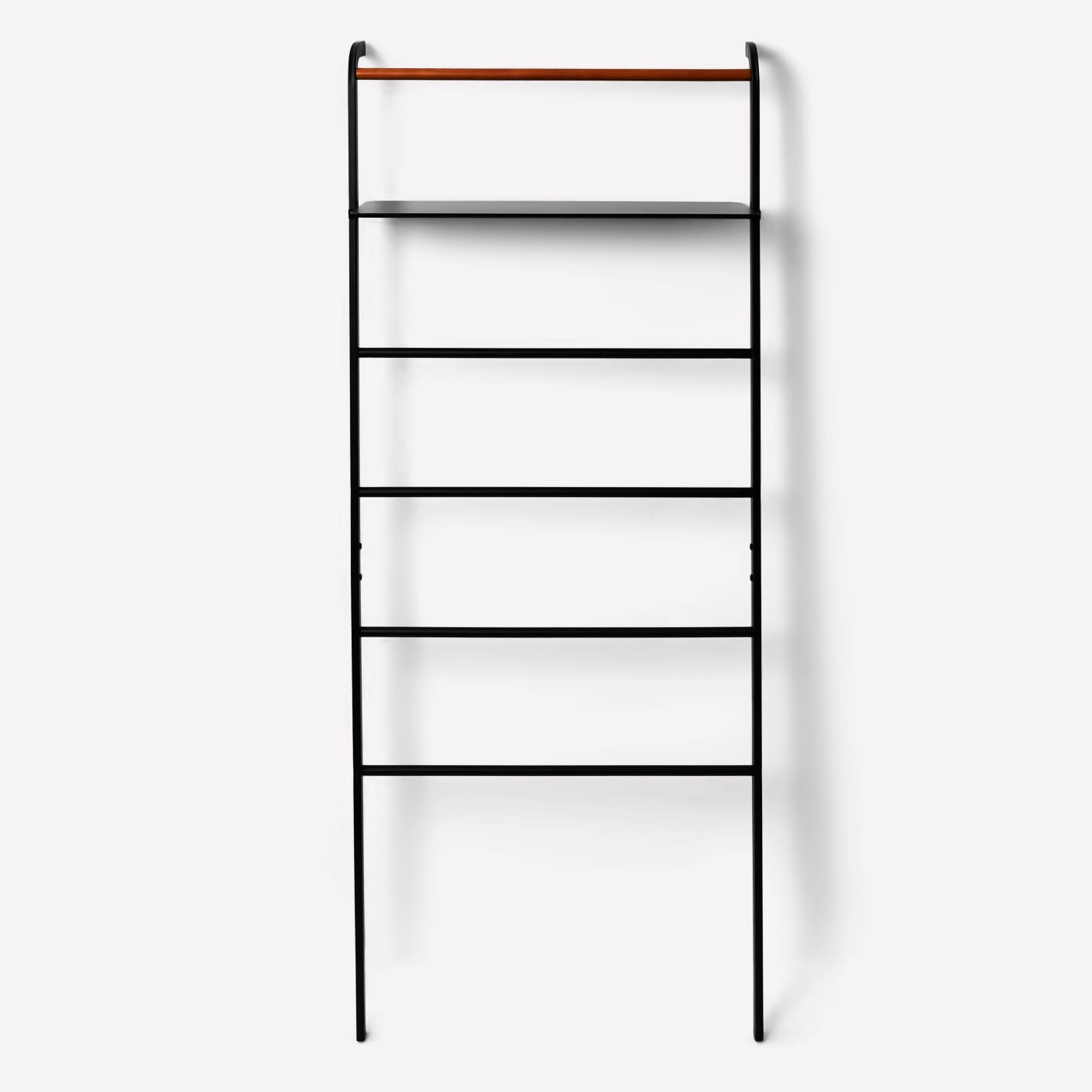 Yamazaki Home Black Steel & Wood Wide Ladder Bespoke Post