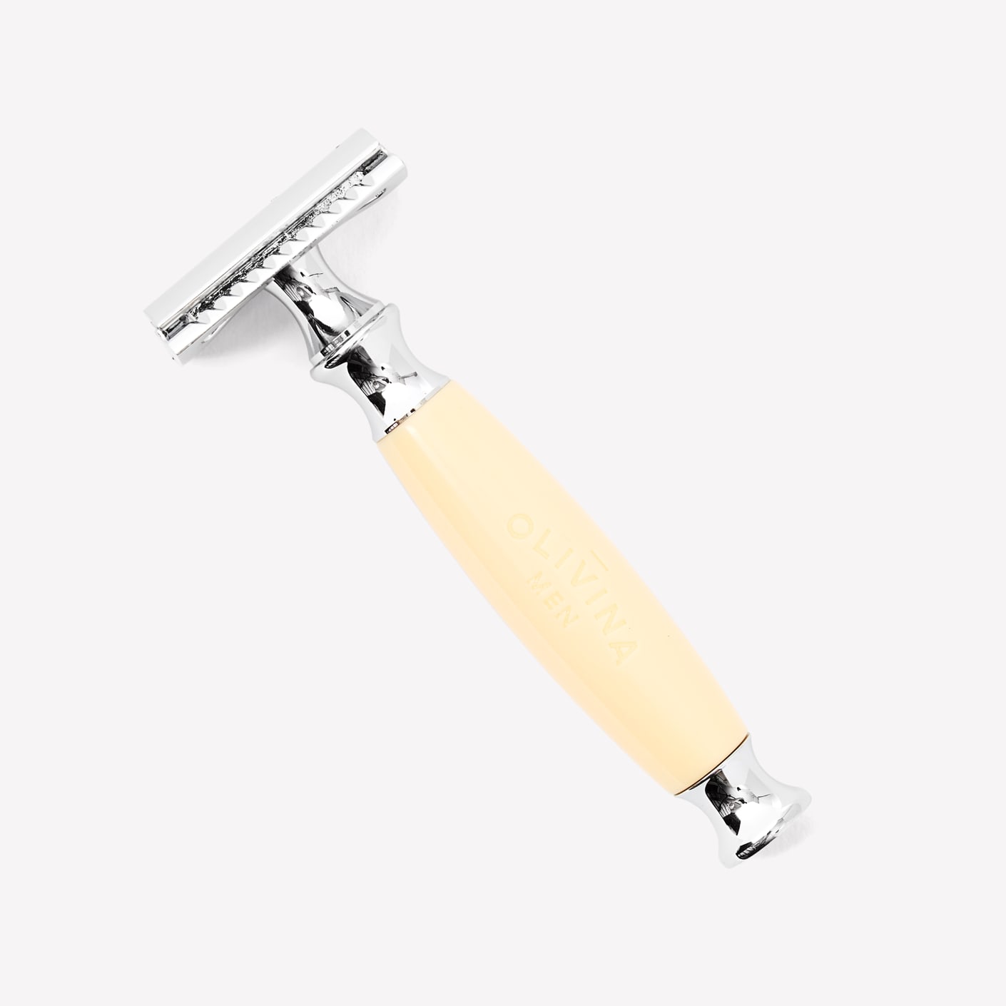 Olivina Men Deluxe Safety Razor – Ivory | Bespoke Post