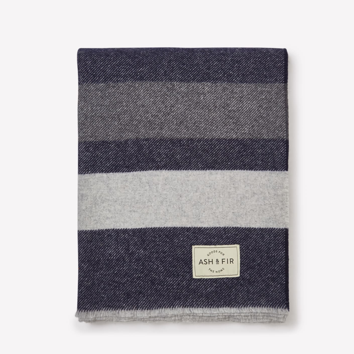 Alcove Blanket, Navy Block Stripe Bespoke Post