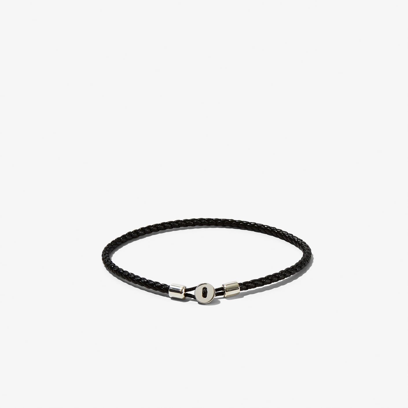 Miansai Nexus Leather Bracelet, Sterling Silver & Black | Bespoke Post