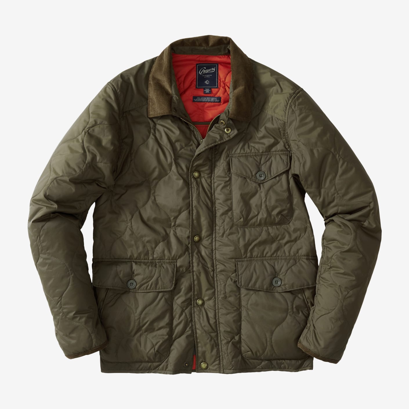 Grayers Andrew Quilted Jacket, Olive | Bespoke Post