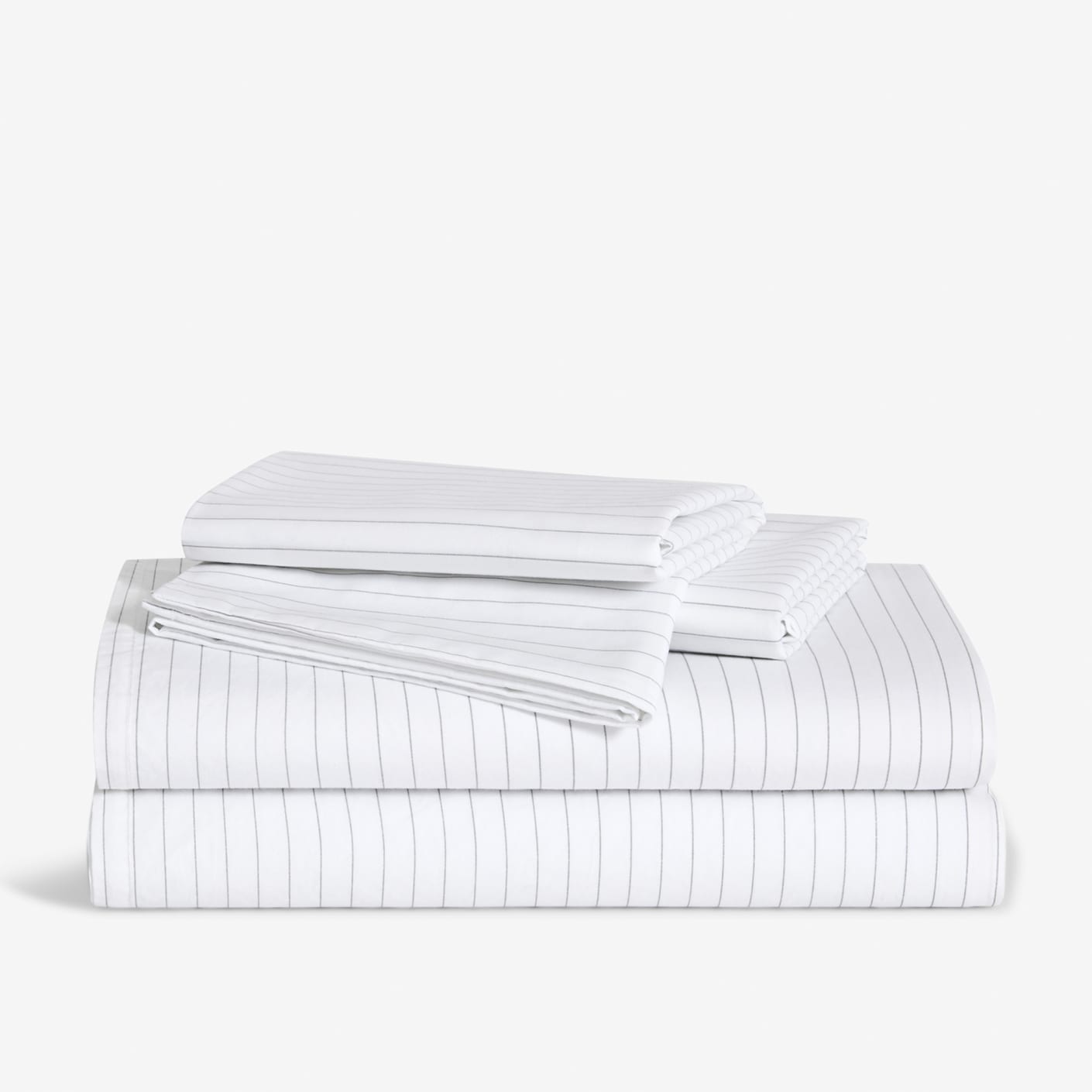 Brooklinen Percale Sheets Core Set Smoke Stripe Bespoke Post