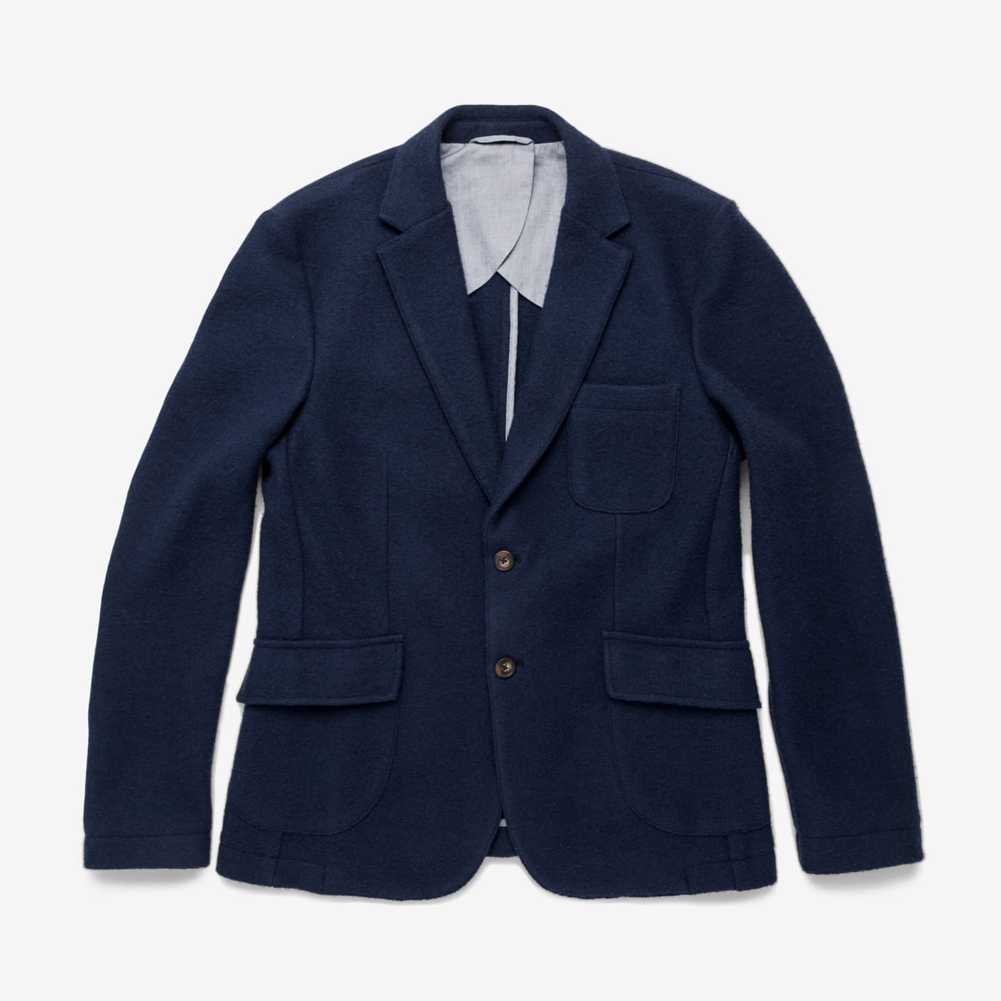 Taylor Stitch The Telegraph Jacket in Navy Boiled Wool | Bespoke Post