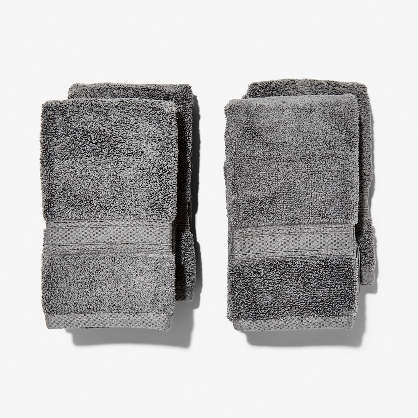 Standard Textile Home Luxury Dark Gray Hand Towels, Set of 4 Bespoke Post