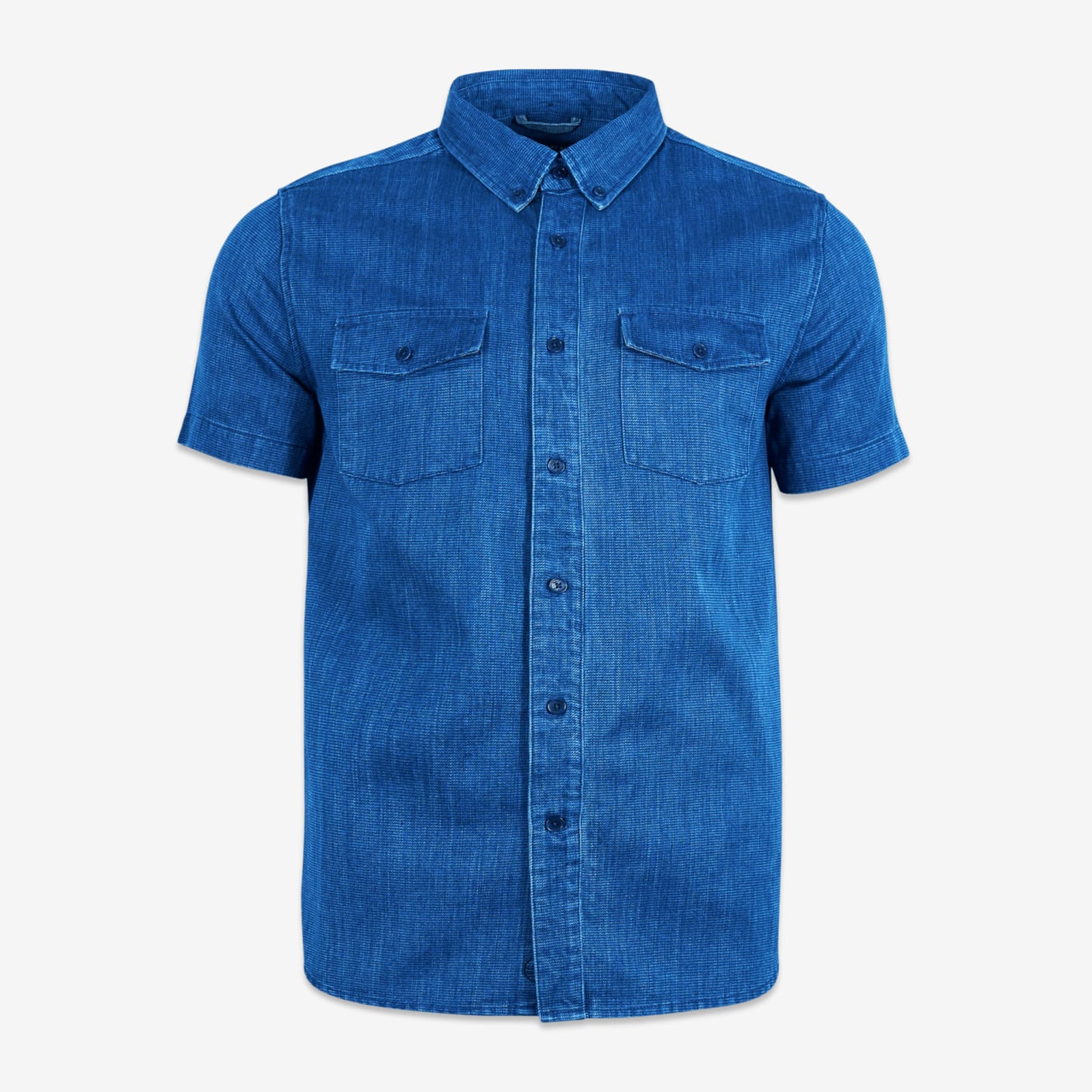 United By Blue Indigo Dyed Short Sleeve Shirt, Indigo | Bespoke Post
