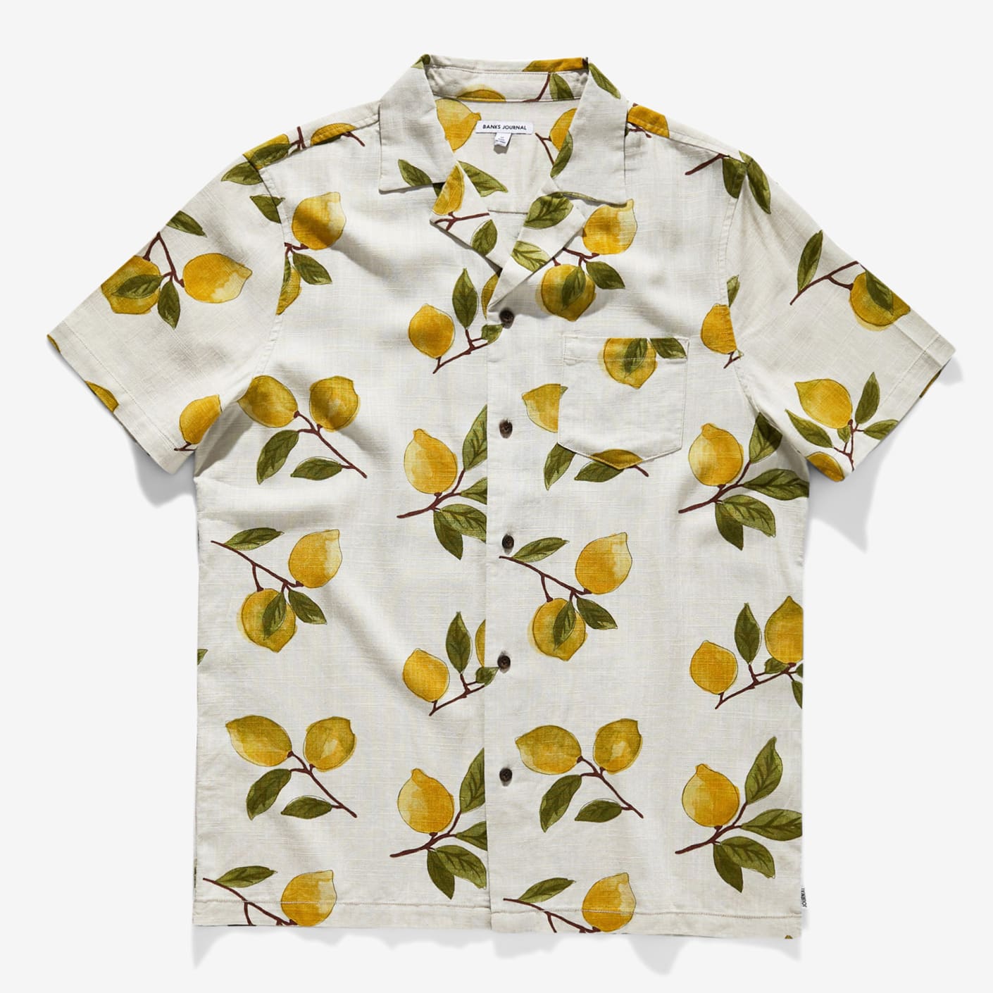Banks Journal Citrus Short Sleeve Shirt, Bone | Bespoke Post