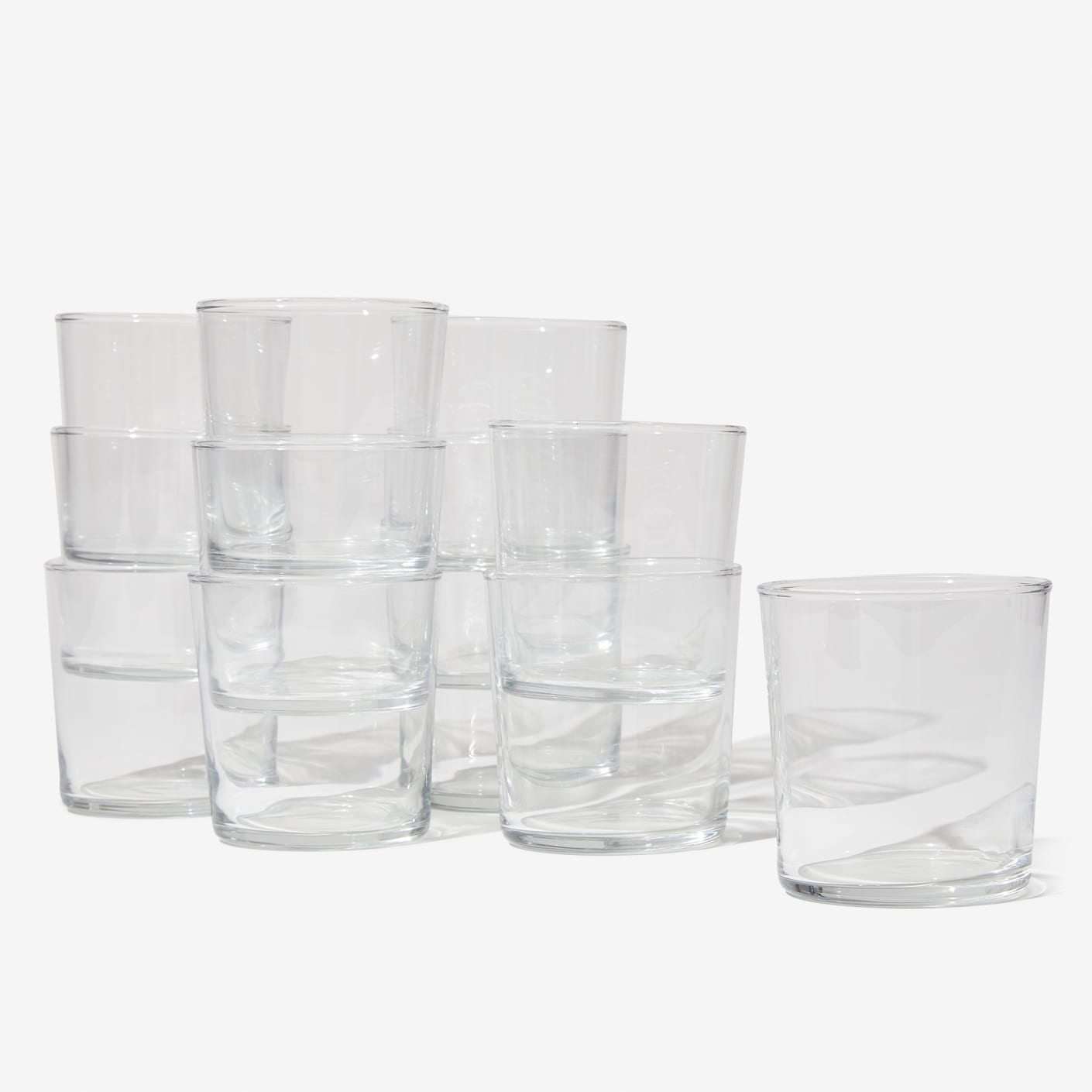 12 waterglazen 320 ml in bewerkt glas