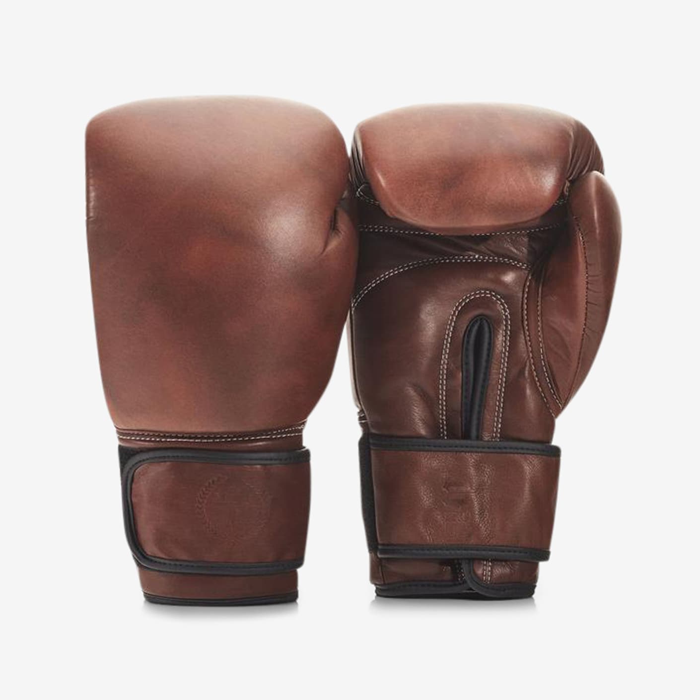 The Modest Vintage Player Pro Strap Up Leather Boxing Gloves, Heritage Brown Bespoke Post