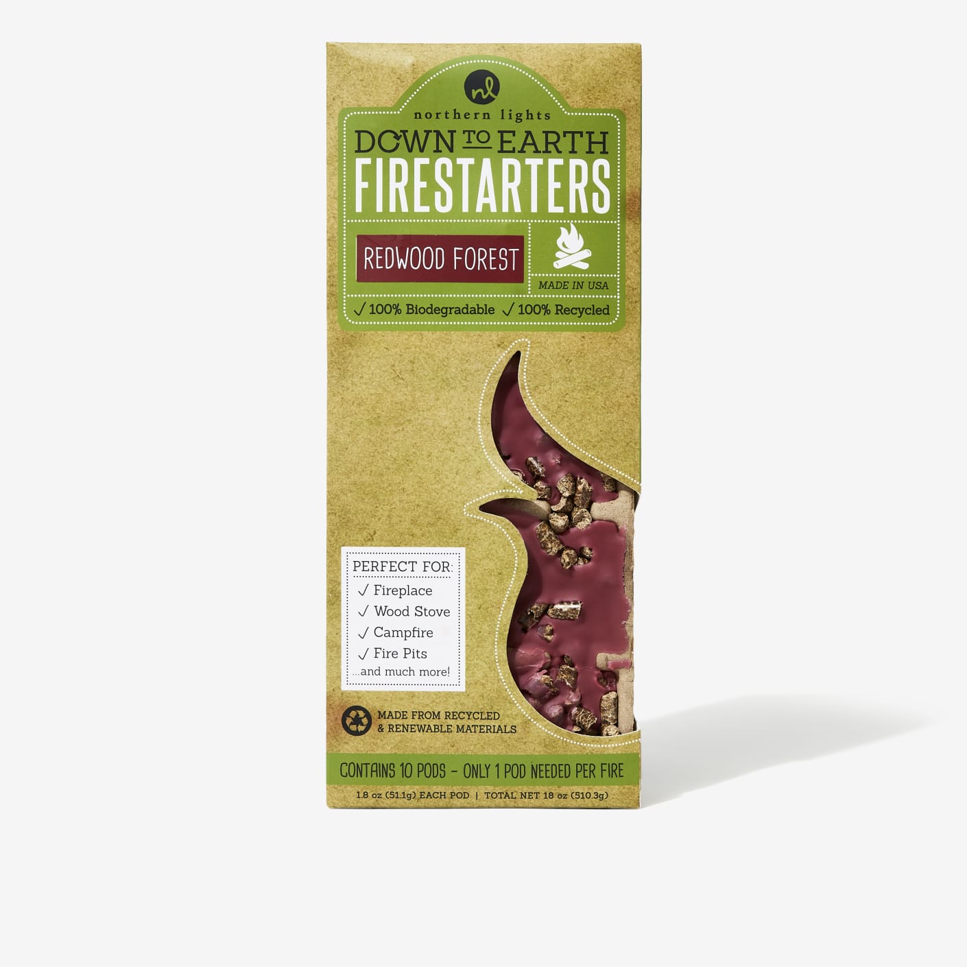 Northern Lights Scented Firestarters, Redwood Forest Bespoke Post