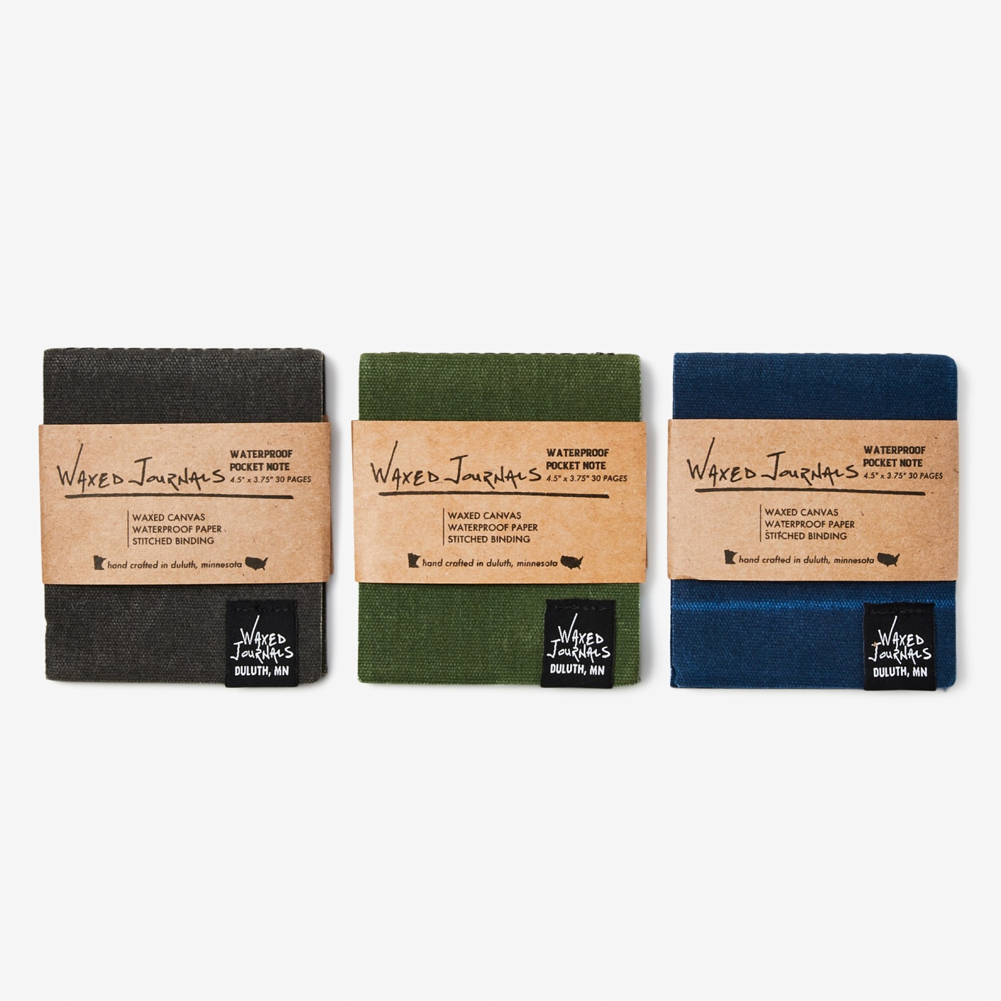 Waxed Journals Waterproof Pocket Notebook Set Bespoke Post