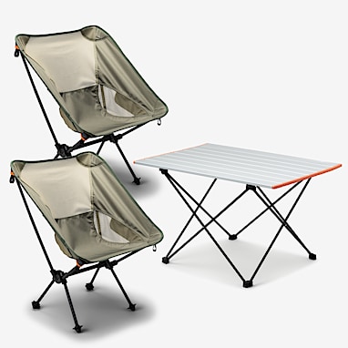 Two chairs and table in a set