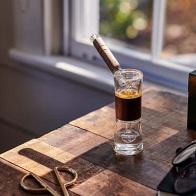 Marley Natural Walnut & Glass Bubbler Pipe