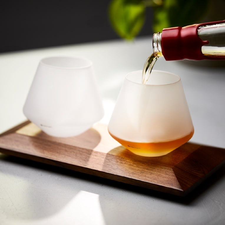 whiskey in a wine glass Viski Whiskey Glasses with Heavy Footed Base - Crystal Tumblers for Scotch,  Bourbon, Cocktails