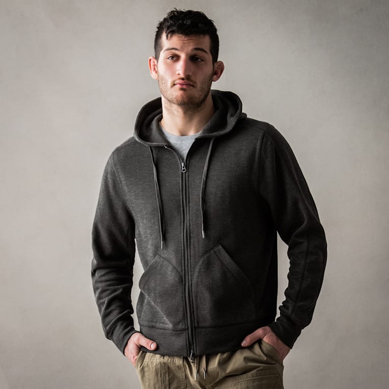 Fieldworth Stacked Rib Zip Hoodie | Full Zip Hoodie for Men
