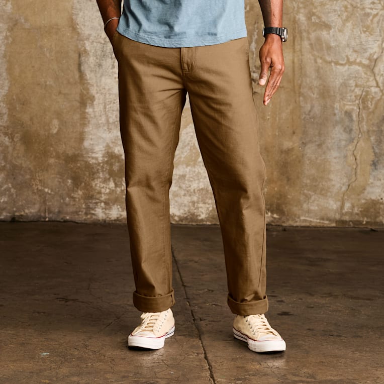 Schott NYC Herringbone Military Straight Leg Pants | Military