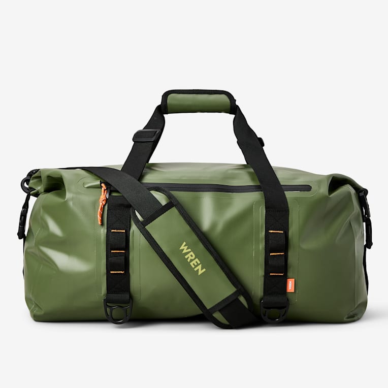 bespoke travel tech duffel bag Topo Designs Global theres a waterproof front pocket to wrangle essential odds and ends that need to be easily accessed Essential Duffel