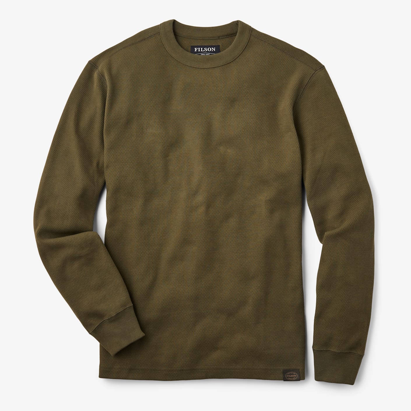 Waffle Knit Thermal Crewneck