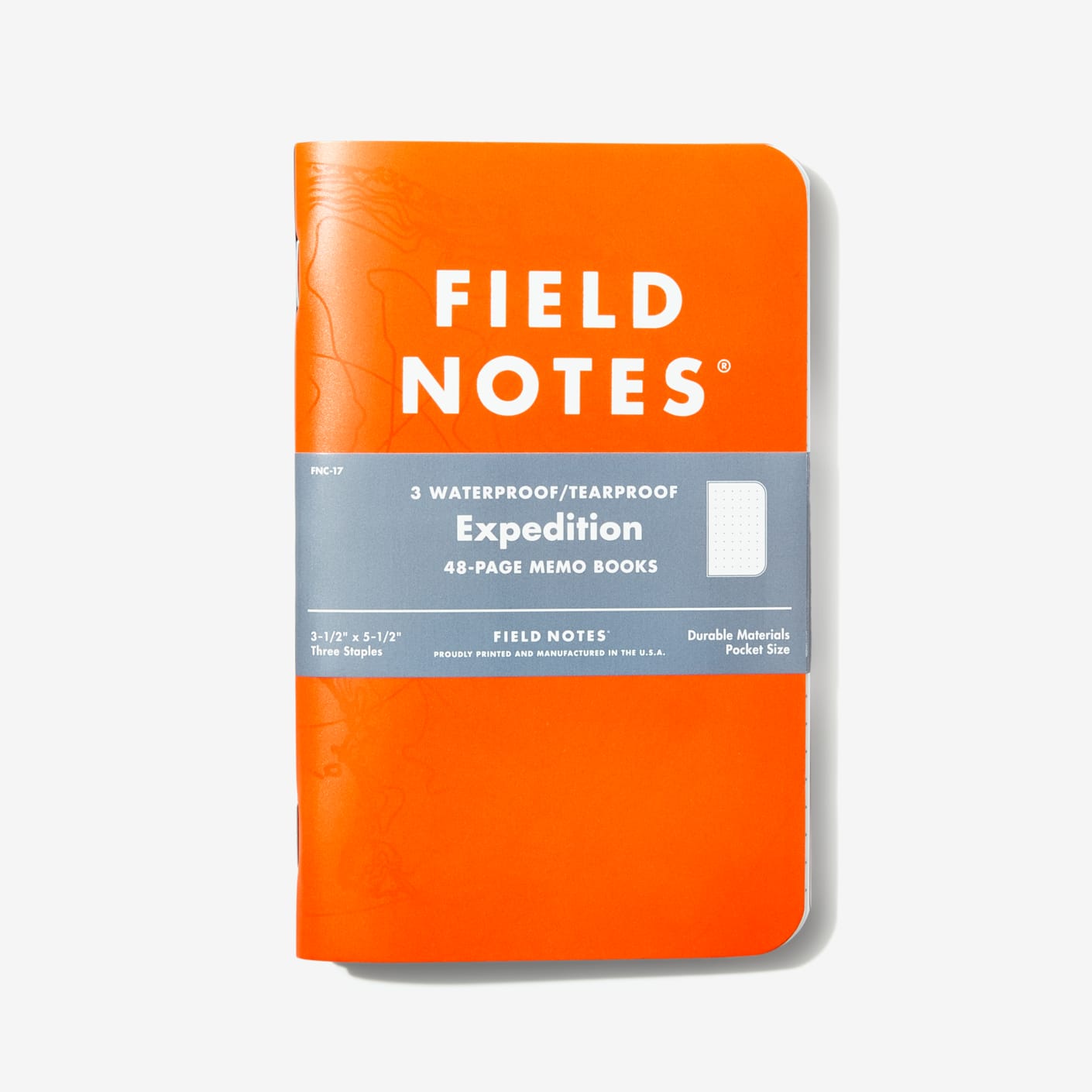Field Notes Set of 3 Waterproof Expedition Pocket Notebooks Bespoke Post